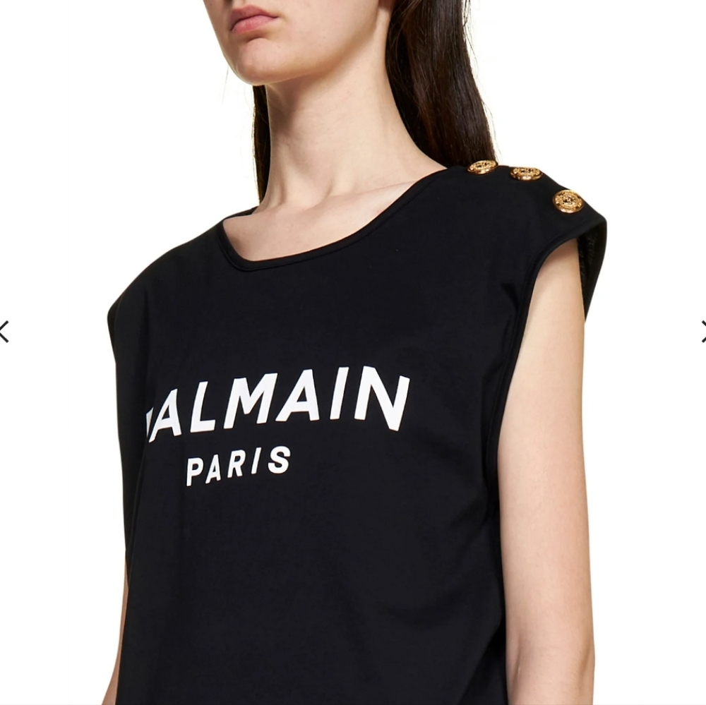 NWT Balmain Black Women's Authentic Top Size MEDIUM - Picture 4 of 14